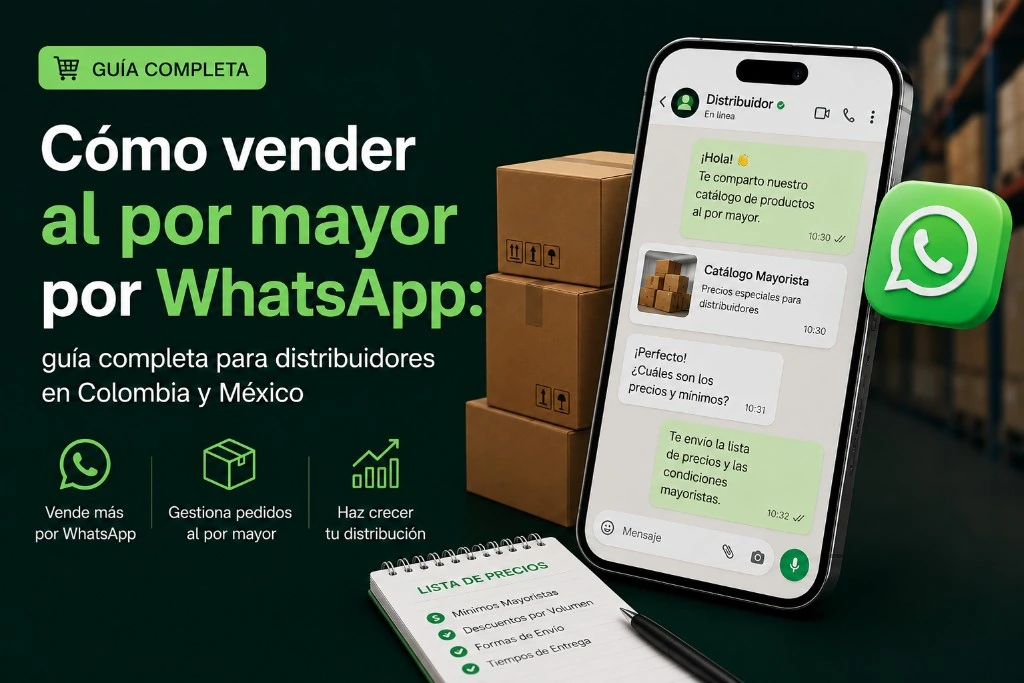 Imagen del artículo: Cómo vender al por mayor por WhatsApp: guía completa para distribuidores en Colombia y México
